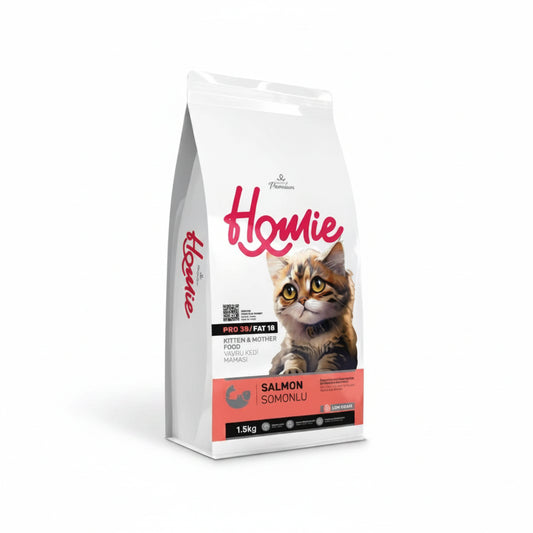 Homie Dry Food Super Premium Kitten & Mother Salmon Low Grain 1.5kg
