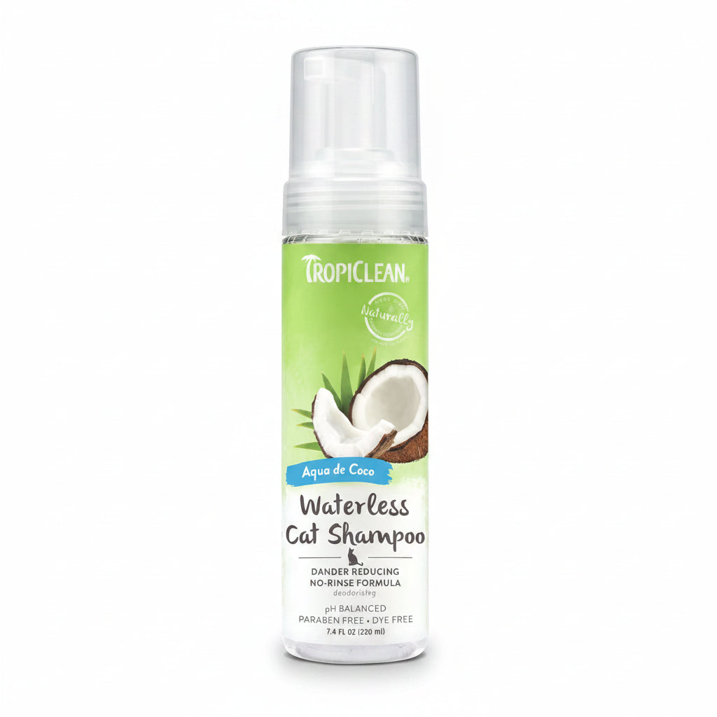 TropiClean Dander Reducing Waterless Shampoo for Cats