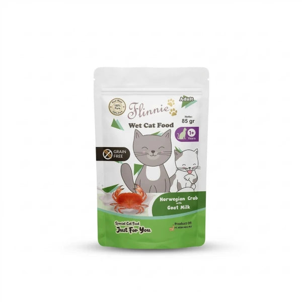 Flinnie Cat Wet Food Norwegian Crab & Goat Milk 85g