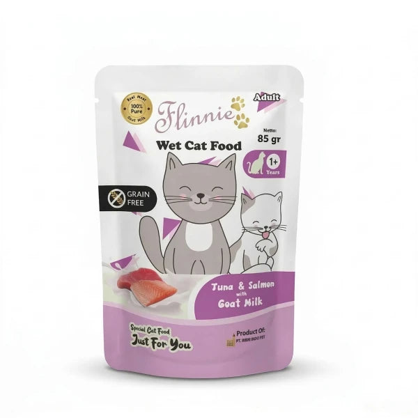 Flinnie Cat Wet Food Tuna & Salmon & Goat Milk 85g