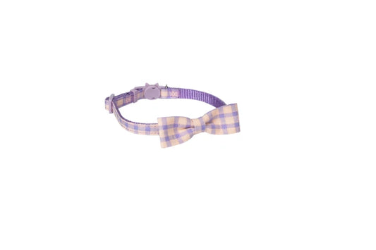 Cat Collar Bell With Bow Tie LILAC 10mm X 20/30cm