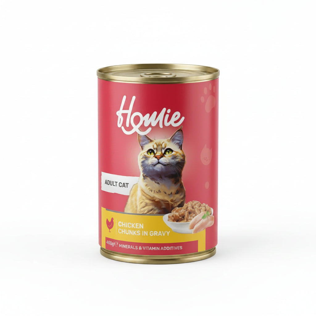 Homie For Adult Cat Chicken Chunks In Gravy, 400g