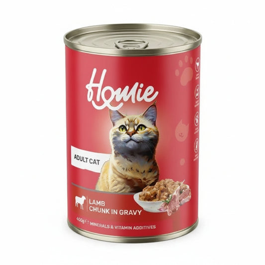 Homie For Adult Cat Lamb Chunks In Gravy, 400g