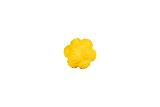 Rubber Ball Toy Rivet YELLOW 7,8cm