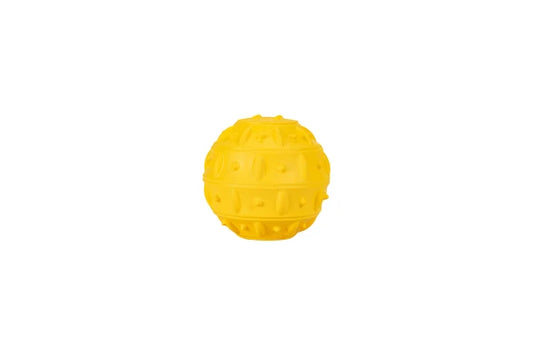 Rubber Snack Ball Toy Teak YELLOW 8cm