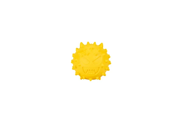 Rubber Snack Ball Toy Emoji YELLOW 6,1cm