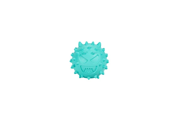Rubber Snack Ball Toy Emoji TURQUOISE 6,1cm