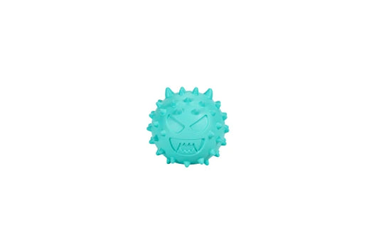 Rubber Snack Ball Toy Emoji TURQUOISE 6,1cm