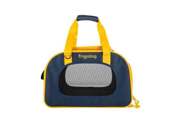 TravelTails Pet Carrier BLUE & MUSTARD 45 x 23 x 30cm