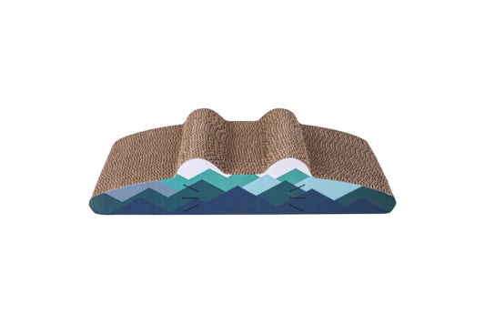 CartonCraze Scratcher Frog NAVY BLUE Catnip 45 x 24 x 9cm