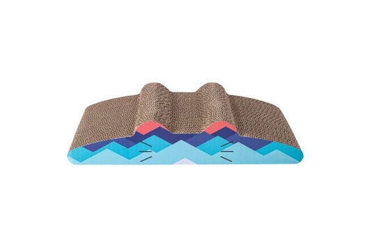 CartonCraze Scratcher Frog SKY BLUE Catnip 45 x 24 x 9cm