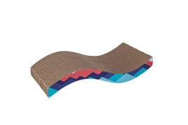 CartonCraze Scratcher Snake SKY BLUE Catnip 45 x 23 x 9cm