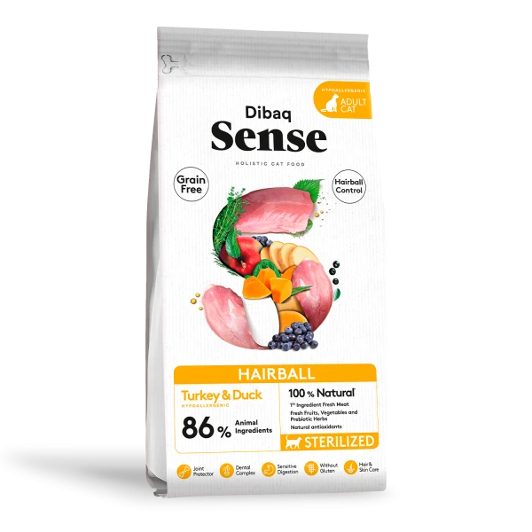 Dibaq Sense Cat Hairball – Turkey & Duck
