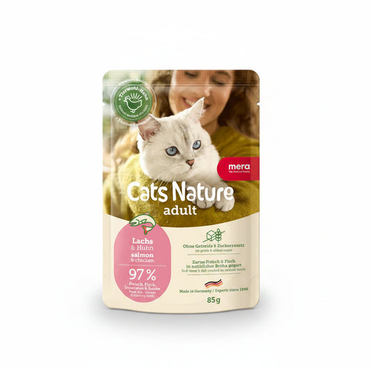 mera cat nature adult salmon cat wet food 85g