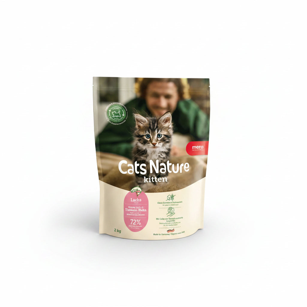 mera cat nature kitten salmon dry food 2kg