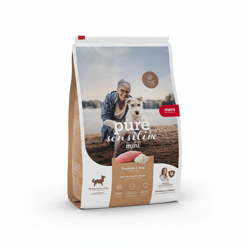 Mera pure sensitive mini turkey & rice dog dry food 4kg