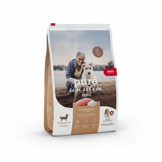 Mera pure sensitive mini turkey & rice dog dry food 4kg