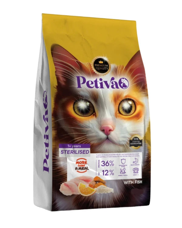 Petiva Adult Cat Sterilised with Fish, 3kg