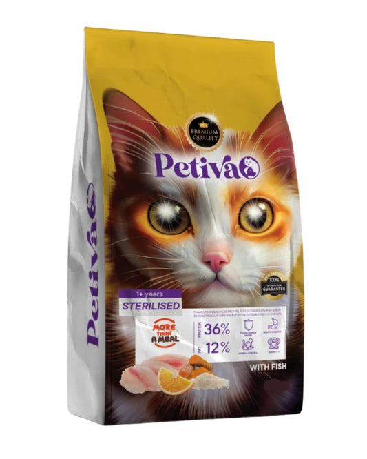 Petiva Adult Cat Sterilised with Fish, 3kg