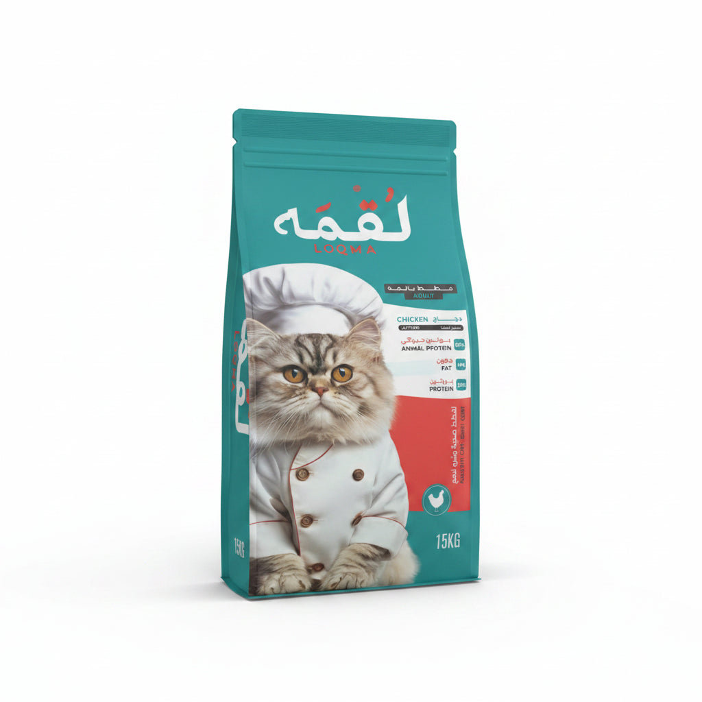 Loqma Cat Dry Food Chicken Flavor For Adult Cats 15kg