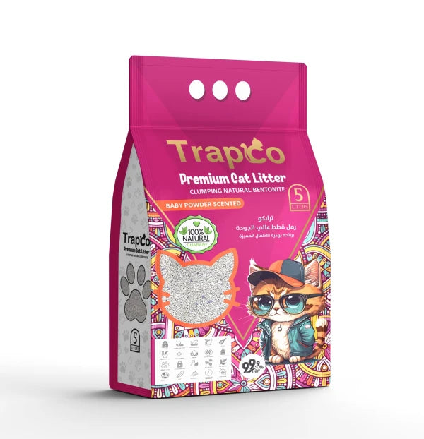 Trapco cat litter baby powder 5L