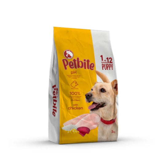 Petbite Puppy Dry Food with Chicken, 3kg
