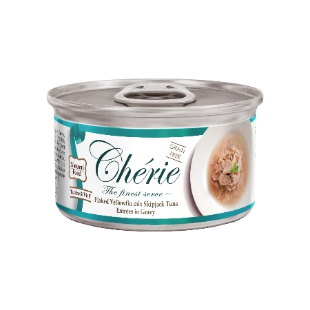 Cherie Shredded Tuna Entrees in Gravy Adult Cat Wet Food 80g
