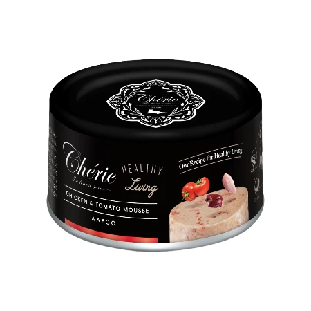 Cherie Healthy Living Chicken & Tomato Mousse Adult Cat Wet Food 80g