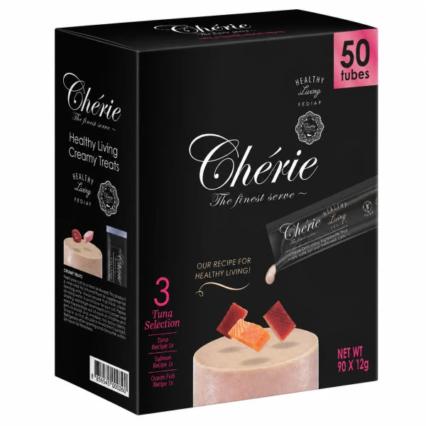 Cherie Healthy Living Creamy Tuna Selection Cat Treat 12g for Each Pack of 50