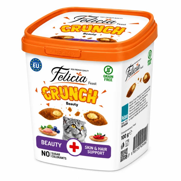 Felicia Crunsh Support Skin & Hair Cat Treat 100g