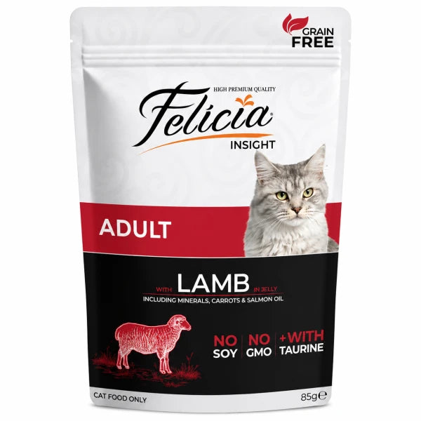 Felicia with Lamb in Jelly Adult Cat Wet Food 85g