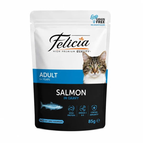Felicia with Salmon in Jelly Adult Cat Wet Food 85g