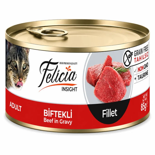 Felicia Filet Beef in Gravy Adult Cat Wet Food 85g