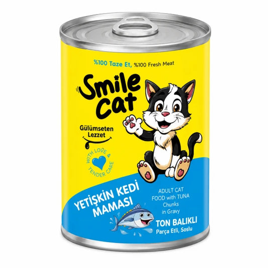 Smile Cat Chunk Tuna in Gravy Adult Cat Wet Food 400 g