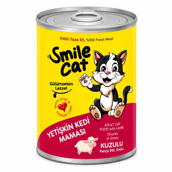 Smile Cat Chunk Lamb in Gravy Adult Cat Wet Food 400 g