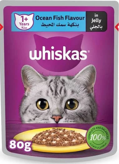 Whiskas Pouch Ocean Fish Flavour 80GM