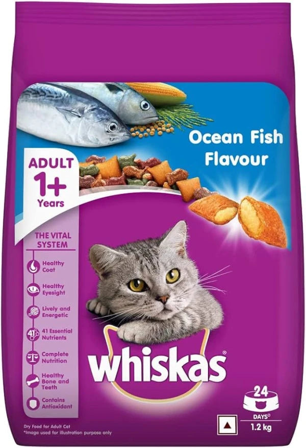 Whiskas Ocean Fish Flavour Salmon packets 1.2kg