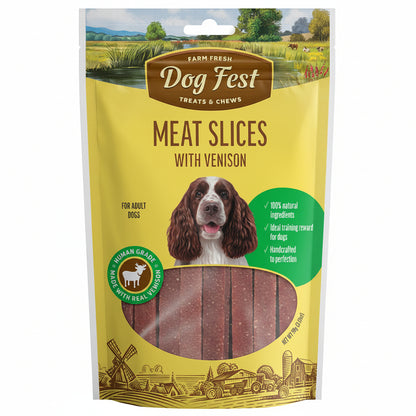 Dog Fest Meat Slices with Venison (90g) for Dogs