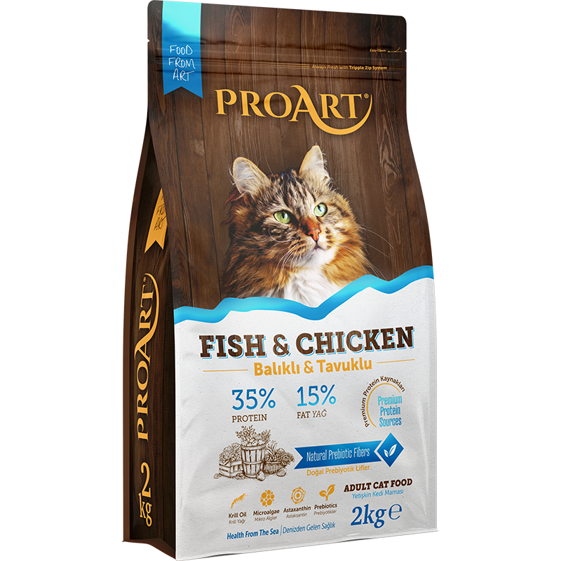 ProArt Dry Food with Fish & Chicken for All Breed Adult Cats 2kg