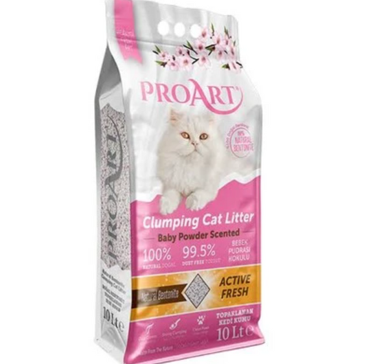 ProArt Baby Powder Scented Clumping Cat Litter 10L