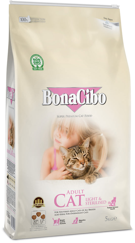 BonaCibo Adult Cat Light & Sterilize 5kg