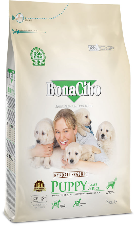 BonaCibo Puppy Lamb & Rice 3kg