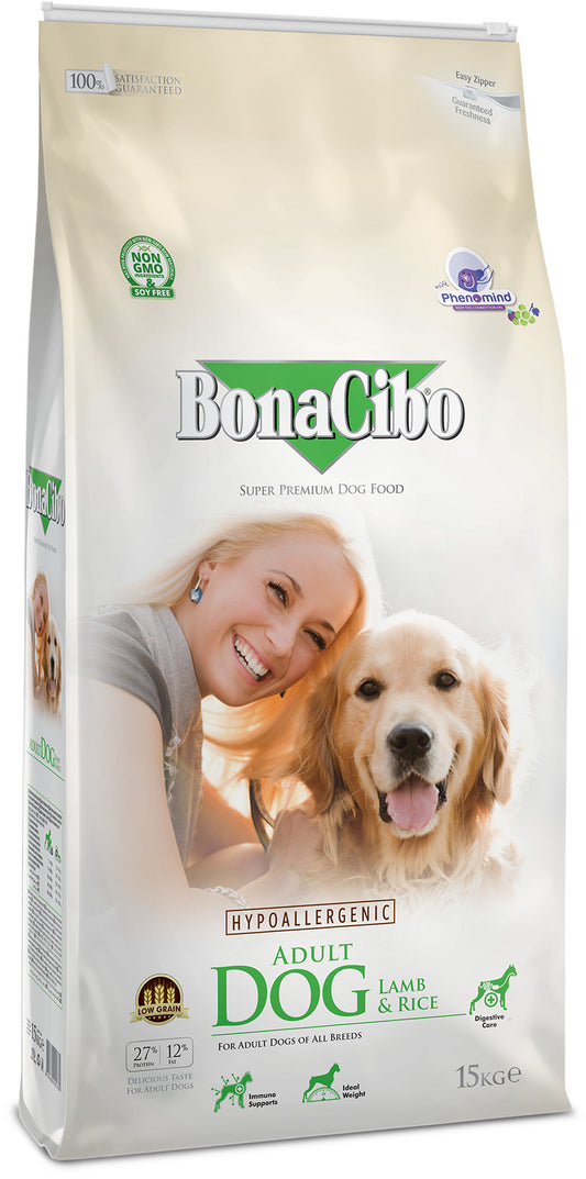 BonaCibo Adult Dog Lamb & Rice 15kg