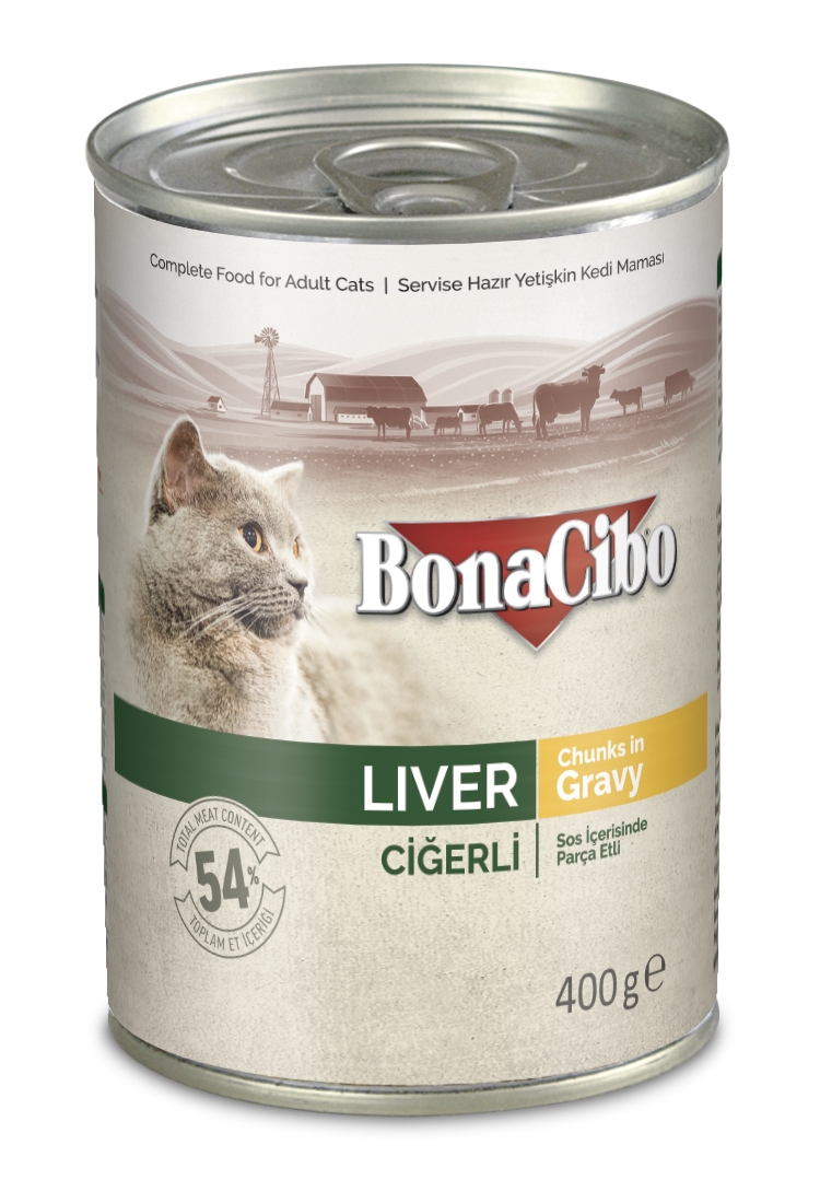 BonaCibo Liver Chunks In Gravy 12pc x 400g