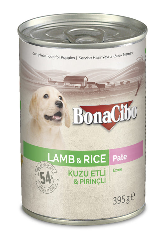 BonaCibo Pate Lamb & Rice For Dog 12pc x 400g